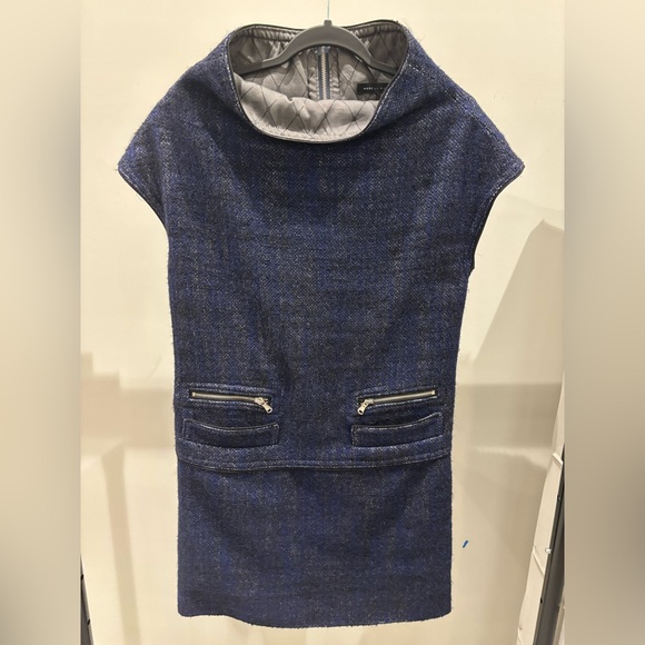 Marc by Marc Jacobs Tweed Funnel Neck Mini Dress, Size S - Picture 2 of 8